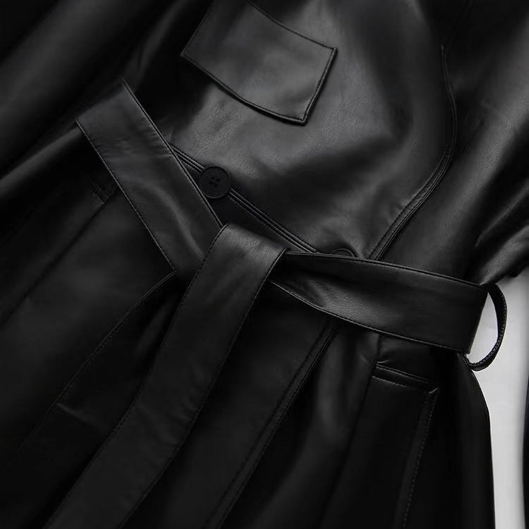 Faux Leather Coat