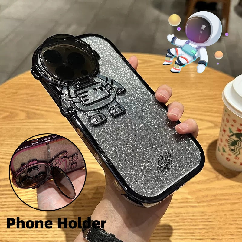 Glitter Astronaut Camera Stand Case