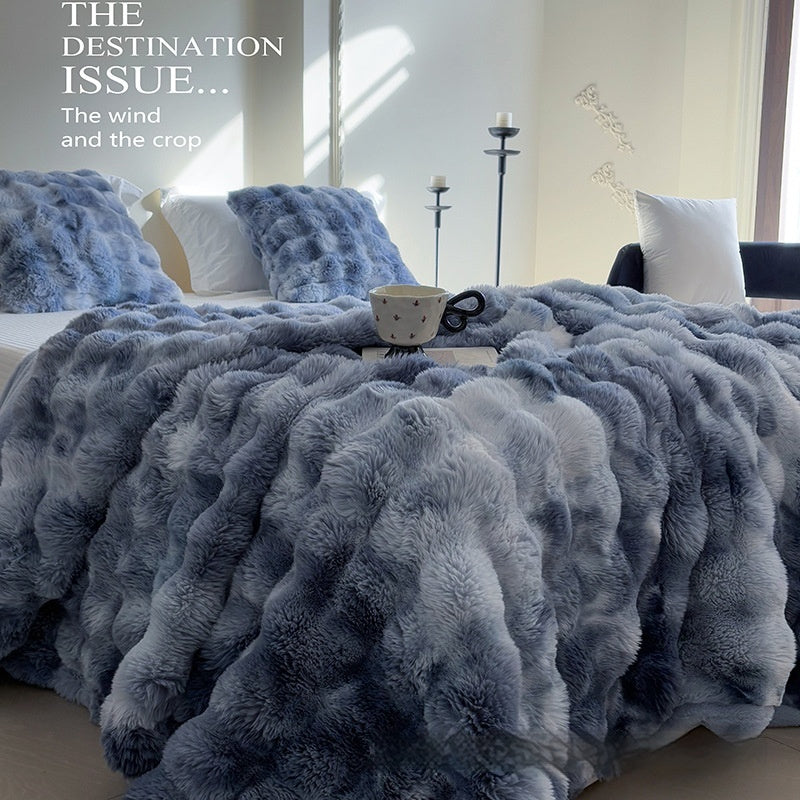 Premium Rabbit Velvet Blanket - Soft, Warm & Thick Polyester Throw