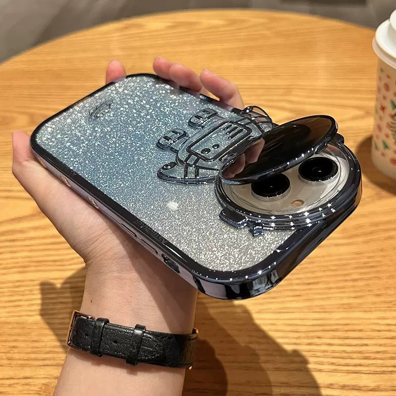 Glitter Astronaut Camera Stand Case