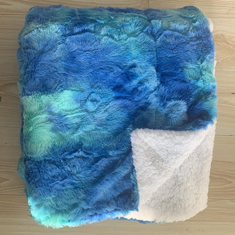 Premium Flannel Lamb Wool Blanket – Thickened Double-Sided Comfort