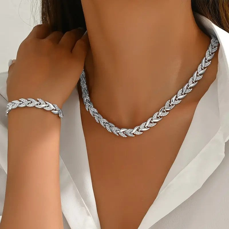 Glass Leaf Necklace