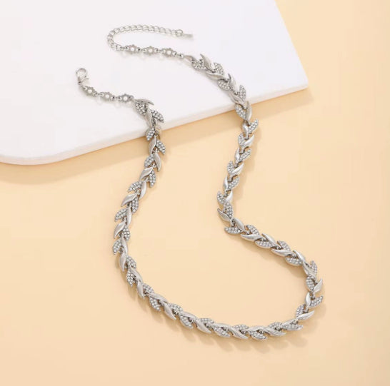 Glass Leaf Necklace
