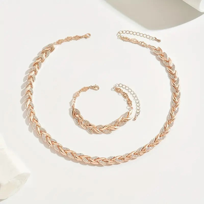 Glass Leaf Necklace