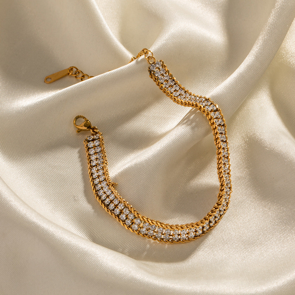 Double-layer Zircon Bracelet