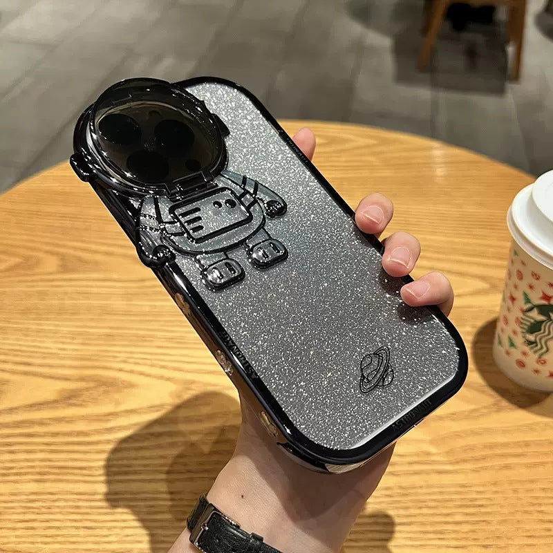 Glitter Astronaut Camera Stand Case