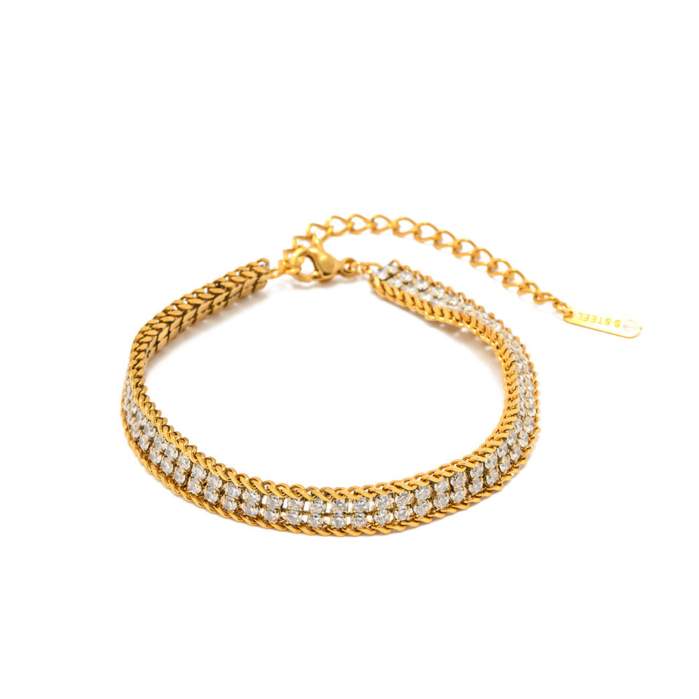 Double-layer Zircon Bracelet