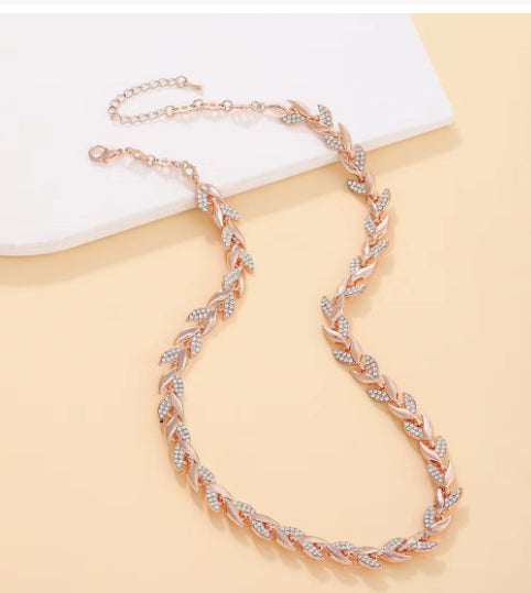 Glass Leaf Necklace