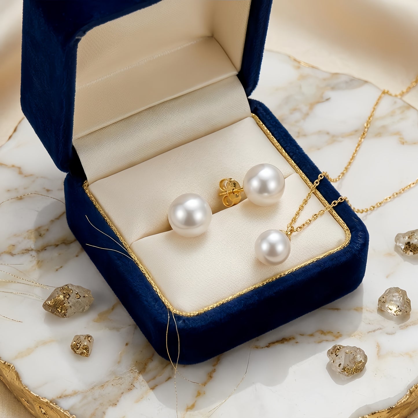 Elegant white round pearl centerpiece