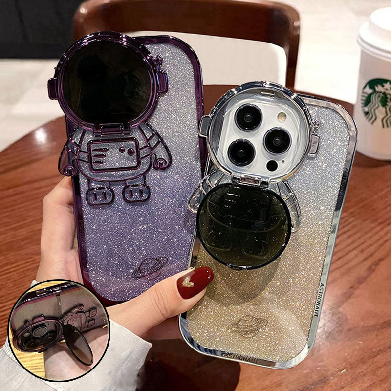 Glitter Astronaut Camera Stand Case