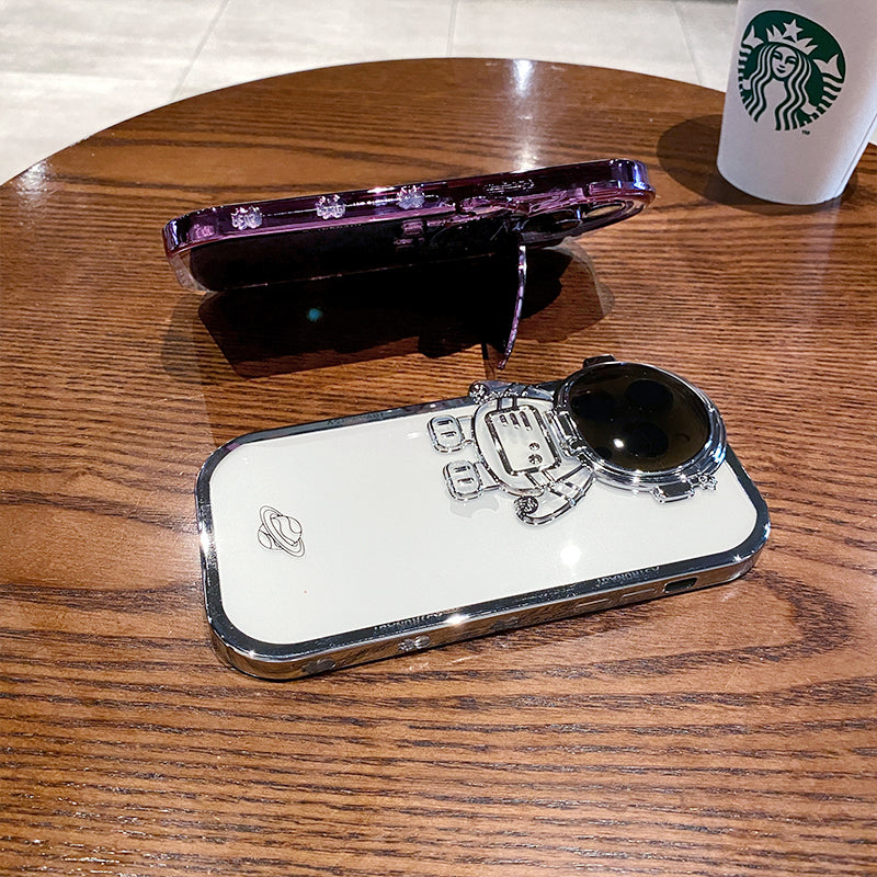 Glitter Astronaut Camera Stand Case