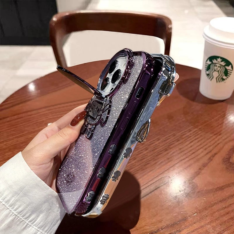 Glitter Astronaut Camera Stand Case