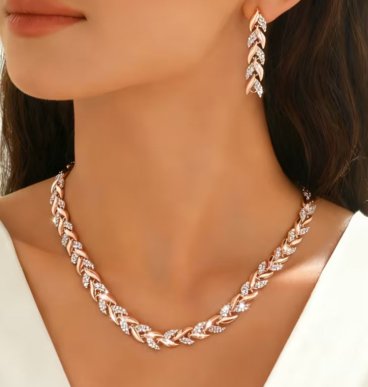 Glass Leaf Necklace