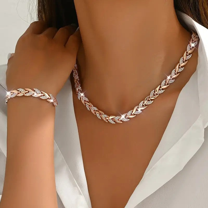 Glass Leaf Necklace