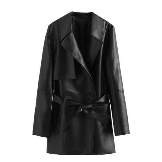 Faux Leather Coat
