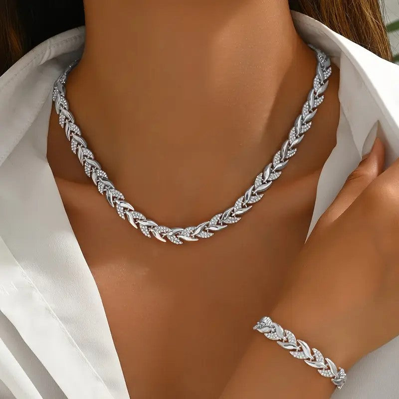 Glass Leaf Necklace